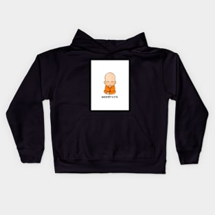 image of a monk in love Kids Hoodie